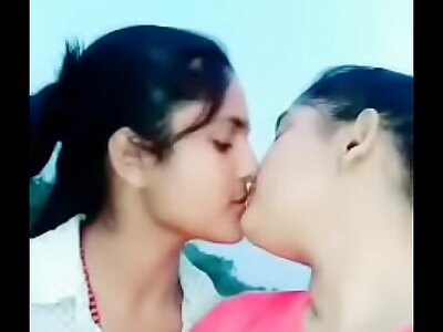 Desi auntie chick kissing