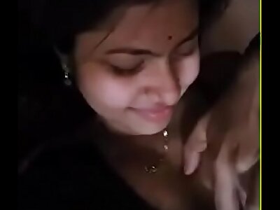 Cute Indian Paramour Showing Her Girlfriend Boobs
