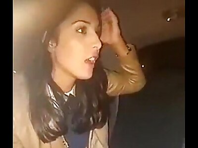Sexy lady giving BJ in car
