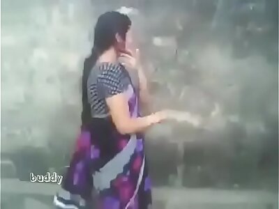 indian hot aunty nigh saree outdoor fellate together with orb unnerve