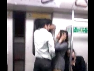 Desperate Paramours around Delhi Metro Kiss n Tit Disquiet wid Audio - .com