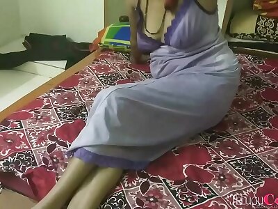 Telugu wife significant blowjob in jaw-dropping nighty